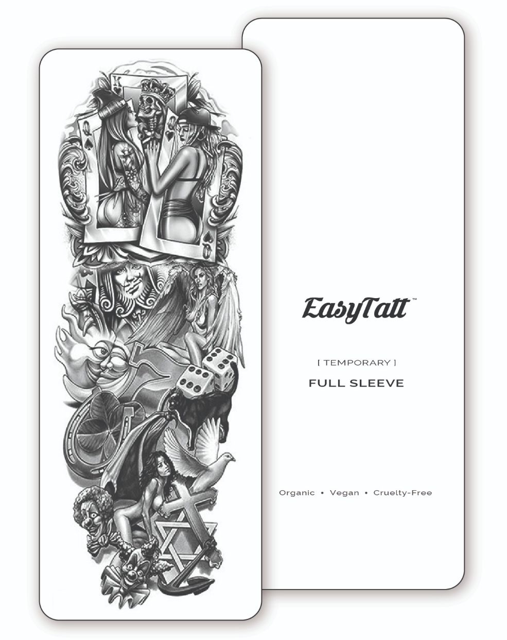 (Full Sleeve) Gangster - Temporary Tattoo