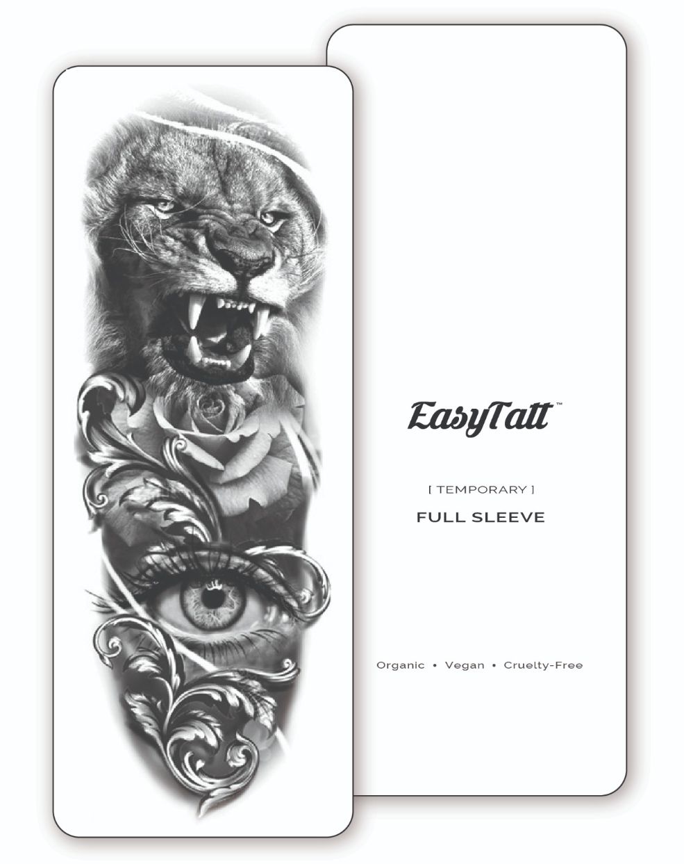 (Full Sleeve) Lion's Eye - Temporary Tattoo