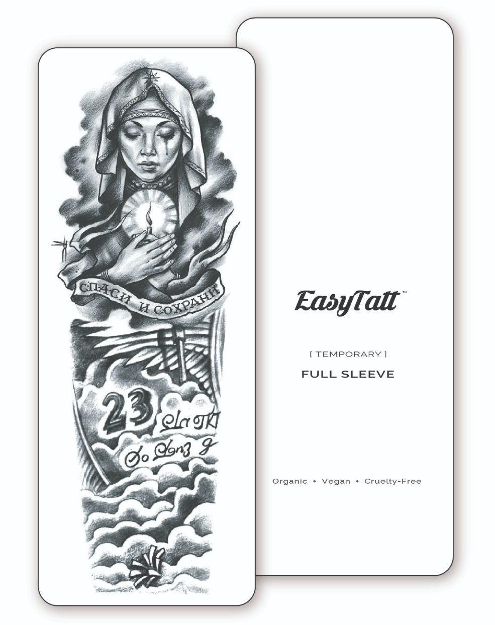 (Full Sleeve) Mother Teresa - Temporary Tattoo