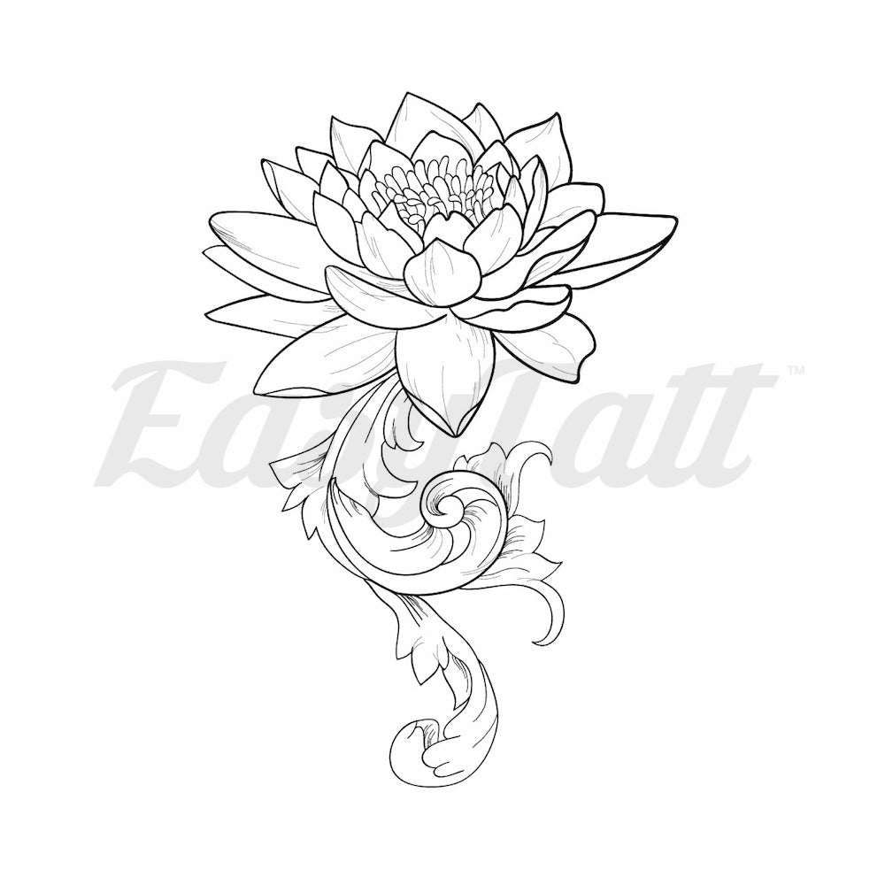 lotus flower lily pad tattoo Beautiful Lotus