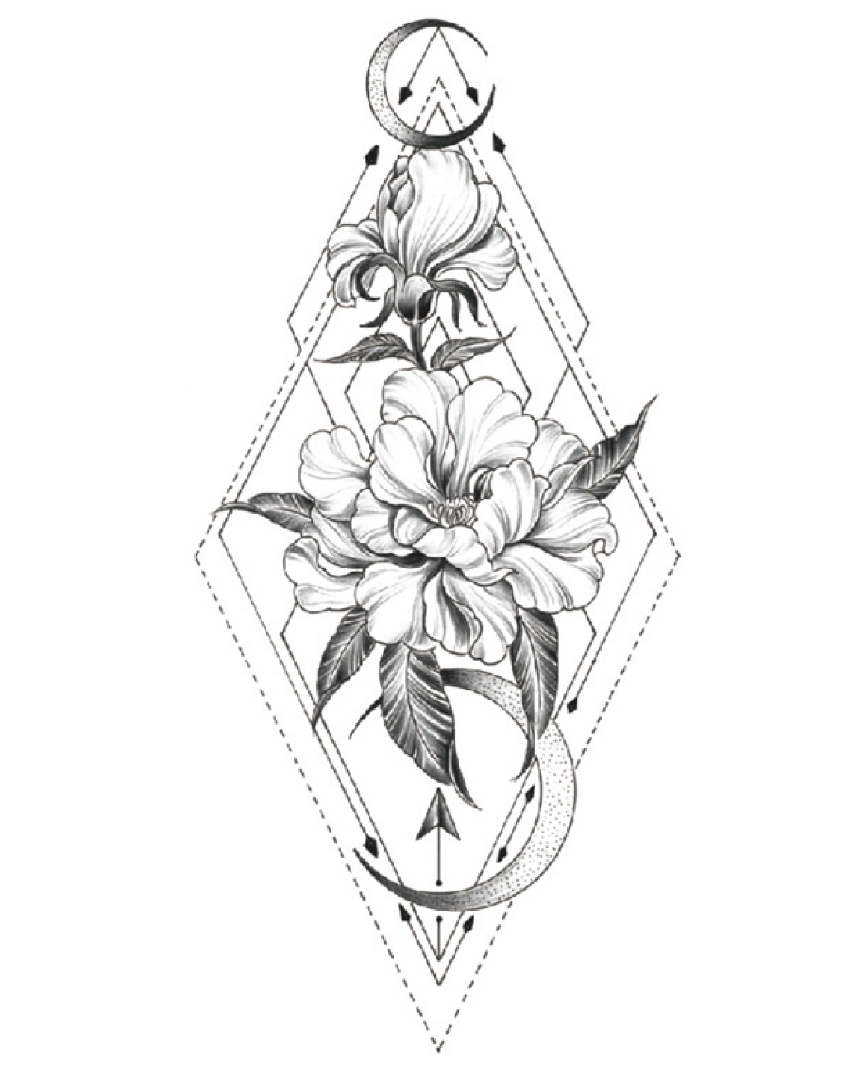 Abstract Bloom - Temporary Tattoo