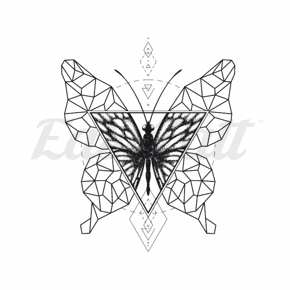 Abstract Butterfly - Temporary Tattoo