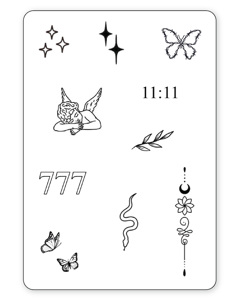 (10 Tattoos) Angel Energy - Semi-Permanent Tattoos