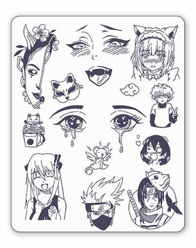 (14 Tattoos) Anime Tears - Semi-Permanent Tattoos