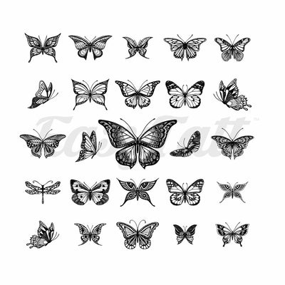 Beautiful Butterflies - Temporary Tattoos