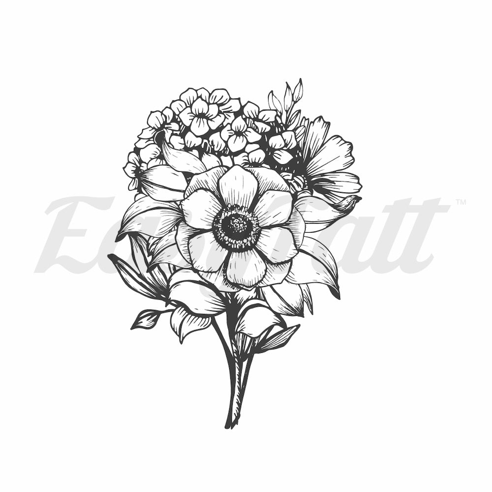 Bouquet - Temporary Tattoo
