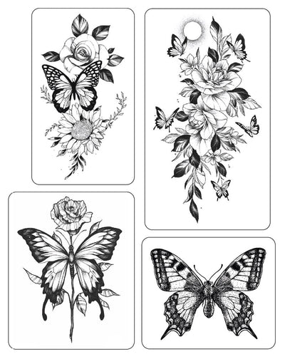 (Half Sleeves Pack) Butterfly Beauty - Temporary Tattoos