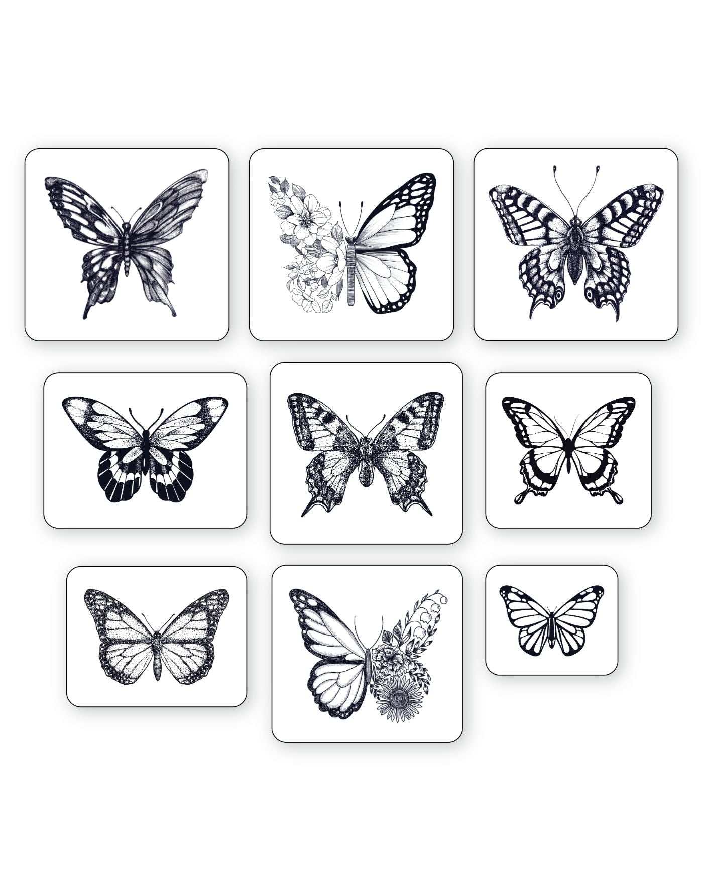 (9 Tattoos) Butterfly Diaries - Semi-Permanent Tattoos