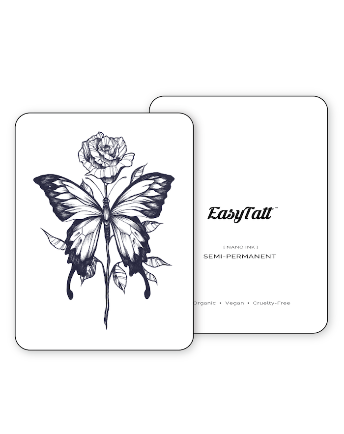 Butterfly Rose - Semi-Permanent Tattoo