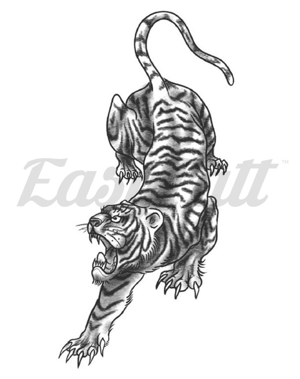 Crouching tiger - Temporary Tattoo