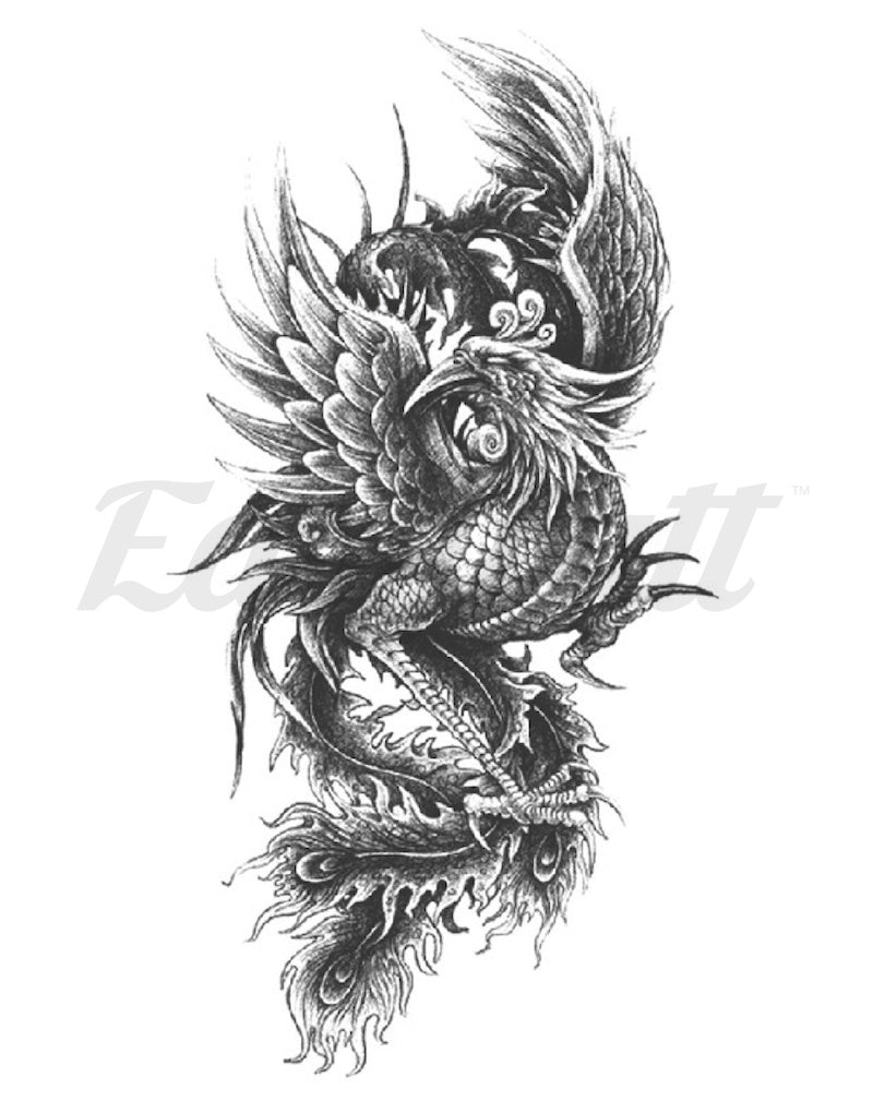 Dark Eagle - Temporary Tattoo