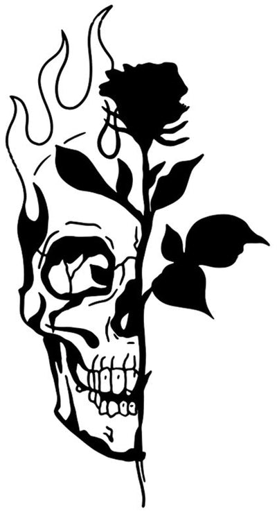 Death Rose - Temporary Tattoo