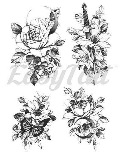 Enchanted Flowers - Temporary Tattoos