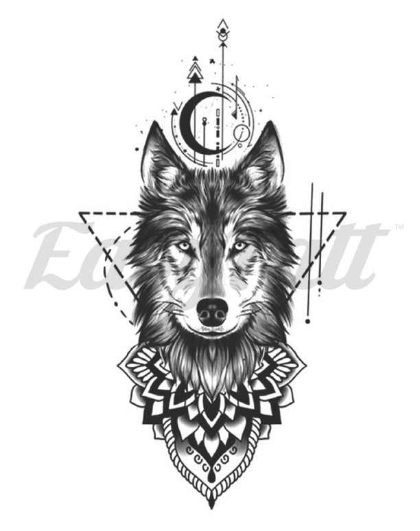 Enchanted Wolf - Temporary Tattoo