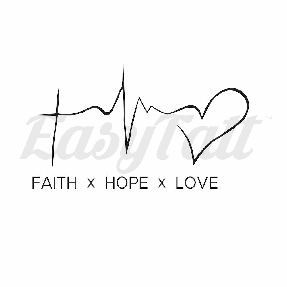 Faith Hope Love - Temporary Tattoo