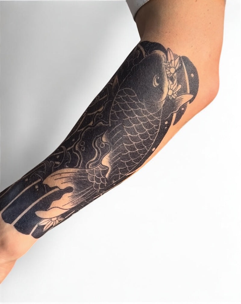 (Half Sleeve) Japanese Koi Fish - Semi-Permanent Tattoo