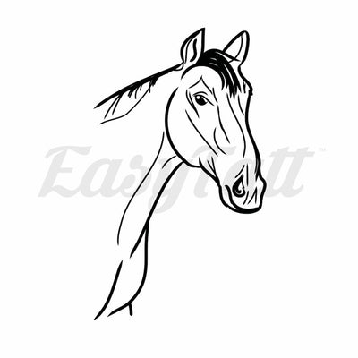 Horse Sketch - Temporary Tattoo