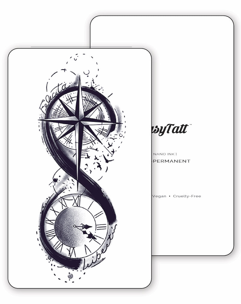 Infinity Compass - Semi-Permanent Tattoo – Easytatt-ink-uk