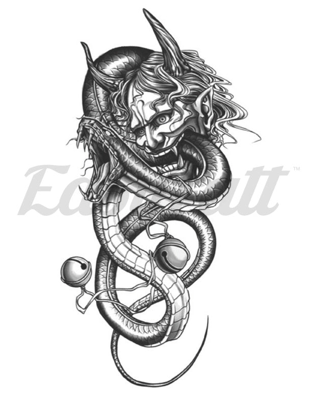 Japanese Viper - Temporary Tattoo