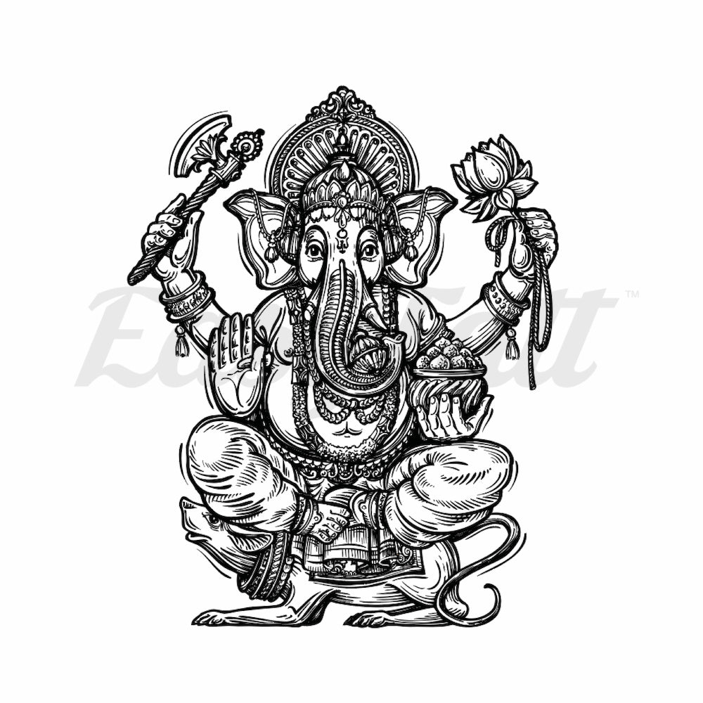 Lord Ganesha - Temporary Tattoo