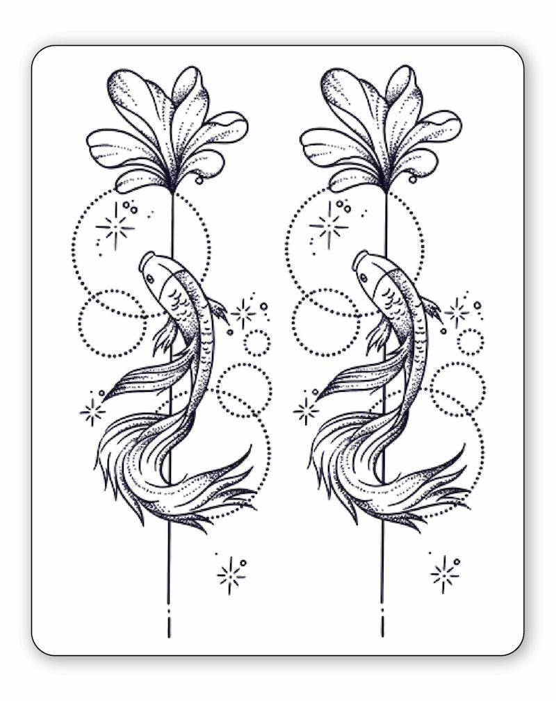 Magic Koi Fish - Semi-Permanent Tattoos