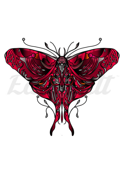 Moth Rise - Temporary Tattoo