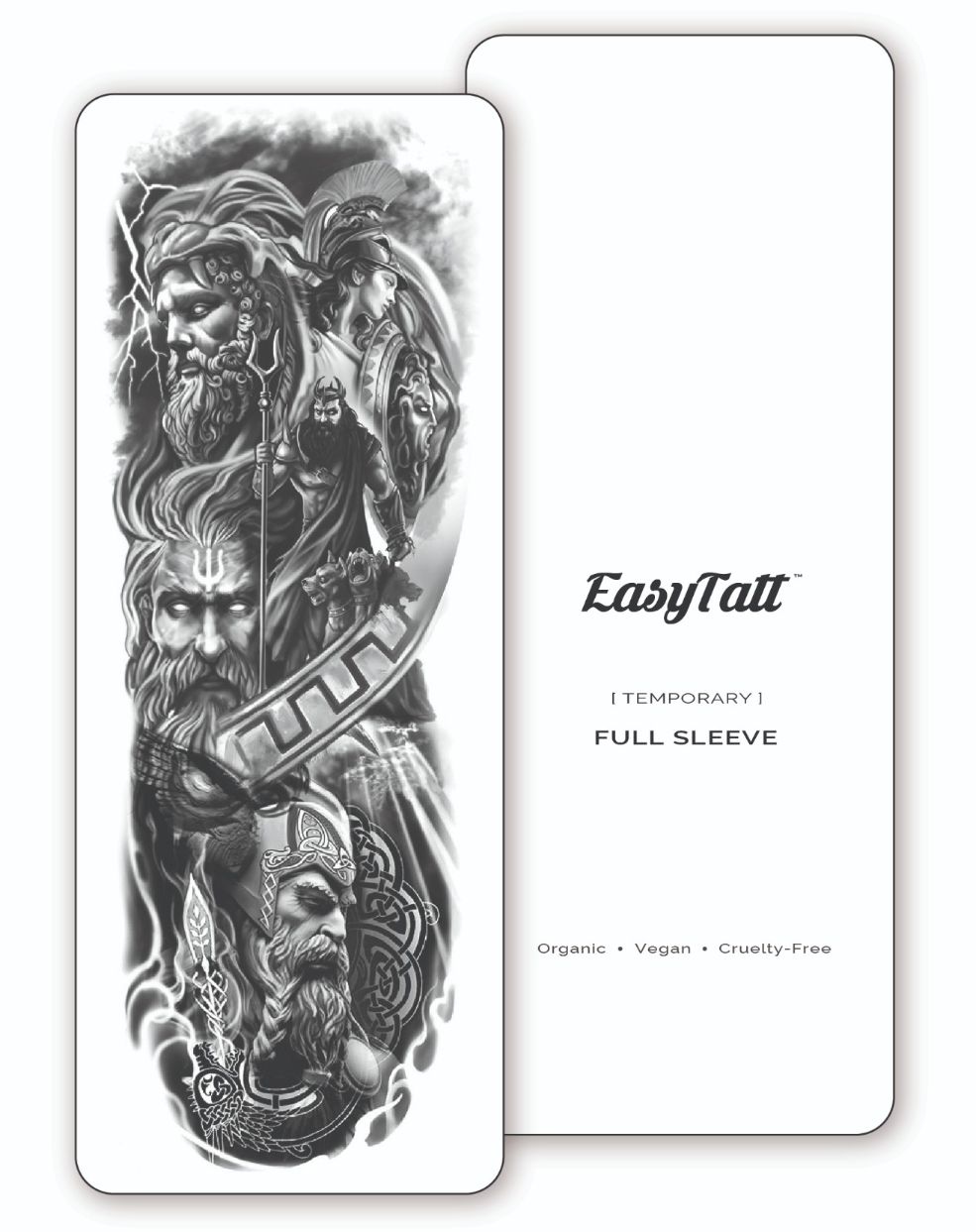 (Full Sleeve) Power - Temporary Tattoo