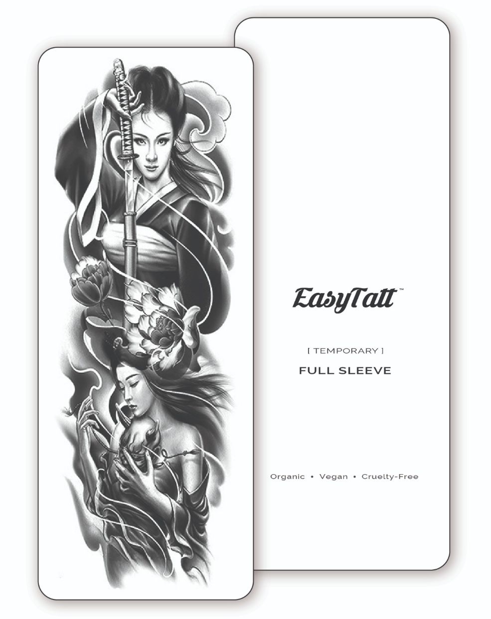 (Full Sleeve) Samurai Warrior - Temporary Tattoo