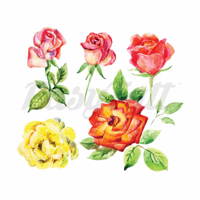 Summer Roses - Temporary Tattoos