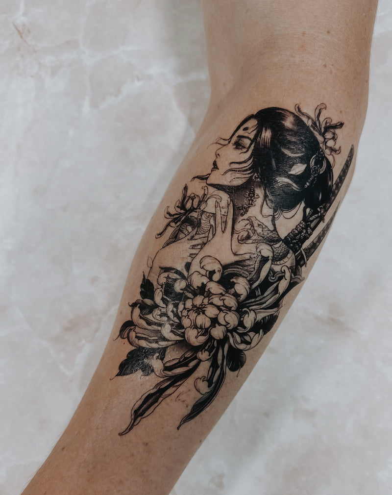 Warrior Woman - Temporary Tattoo