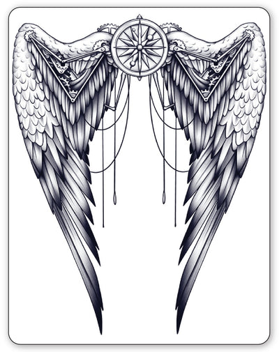 (Full Back) Wings - Semi-Permanent Tattoo