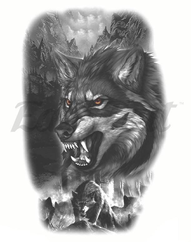 Wolf Pack - Temporary Tattoo
