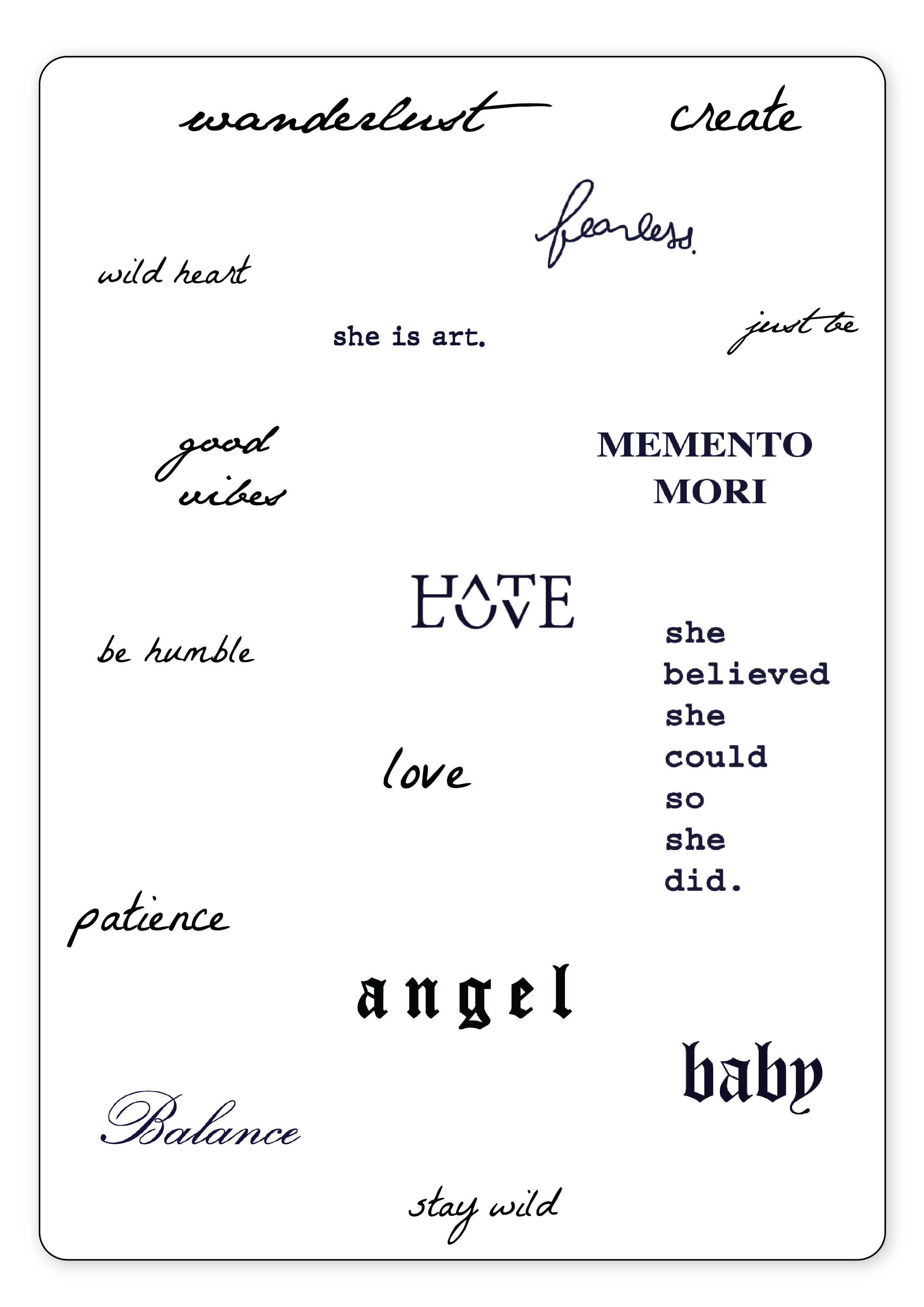 Words to Remember - 17 Tattoos