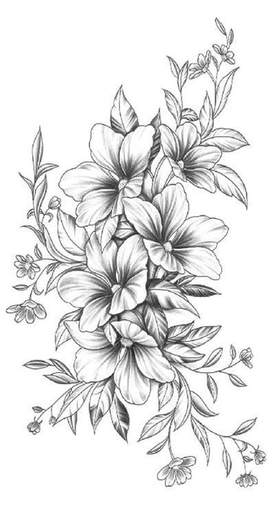 Lillies Blossoming - Temporary Tattoo