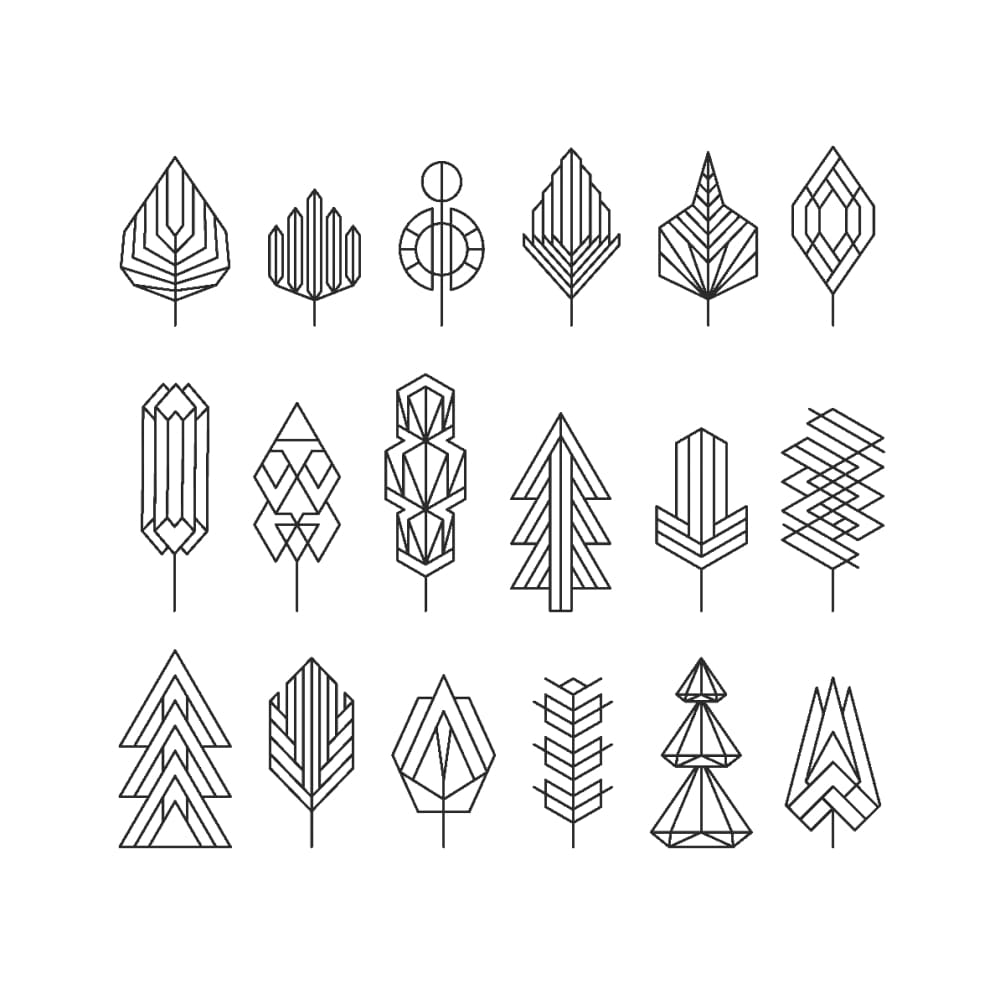 Abstract Leaves Collection - Temporary Tattoo