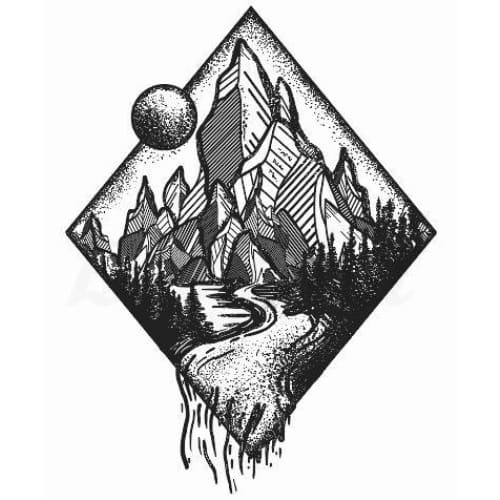 Abstract Nature - Temporary Tattoo