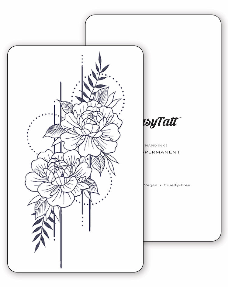 Abstract Flowers - Semi-Permanent Tattoo