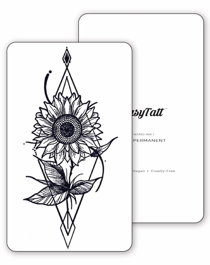 Abstract Sunflower - Semi-Permanent Tattoo