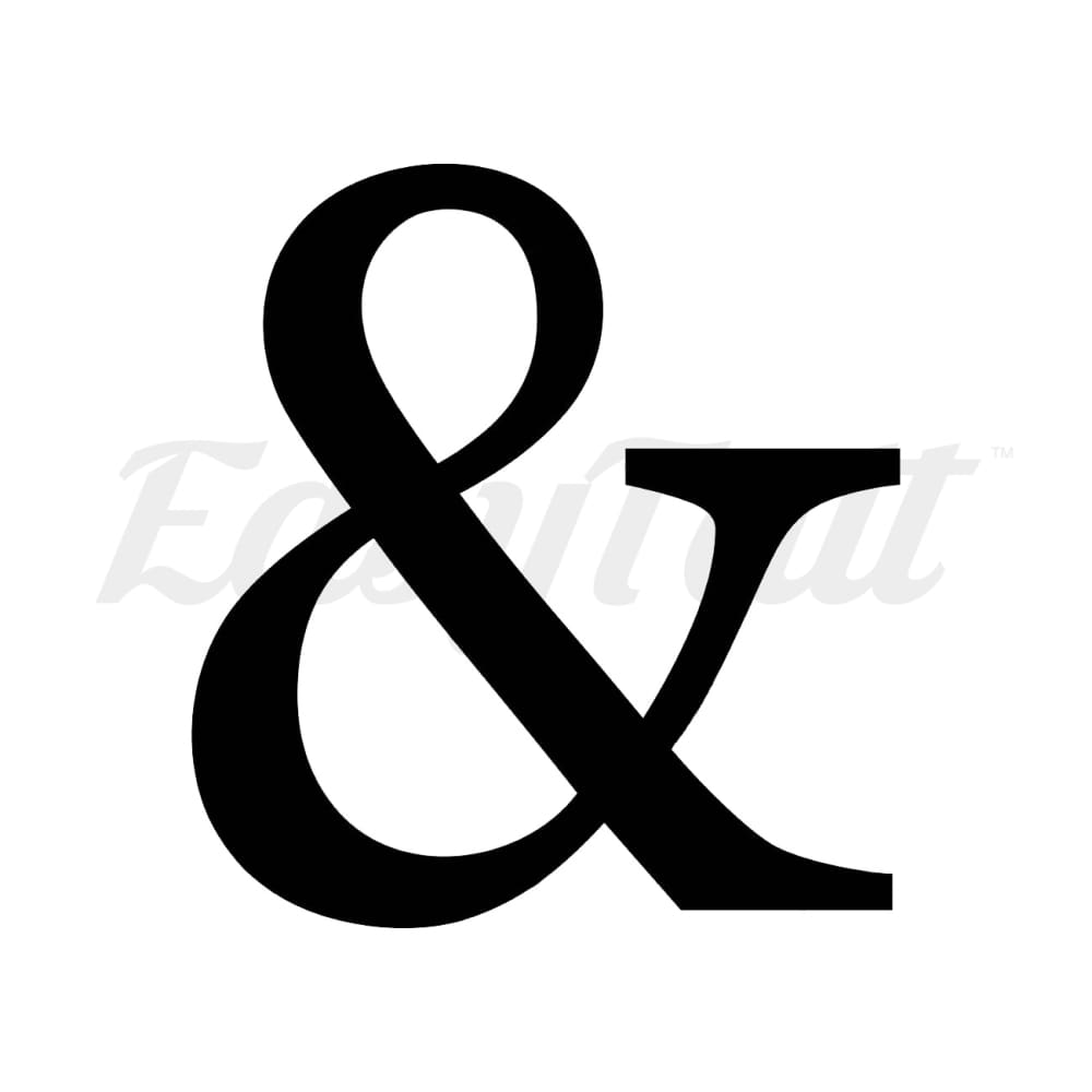 Ampersand - Temporary Tattoo