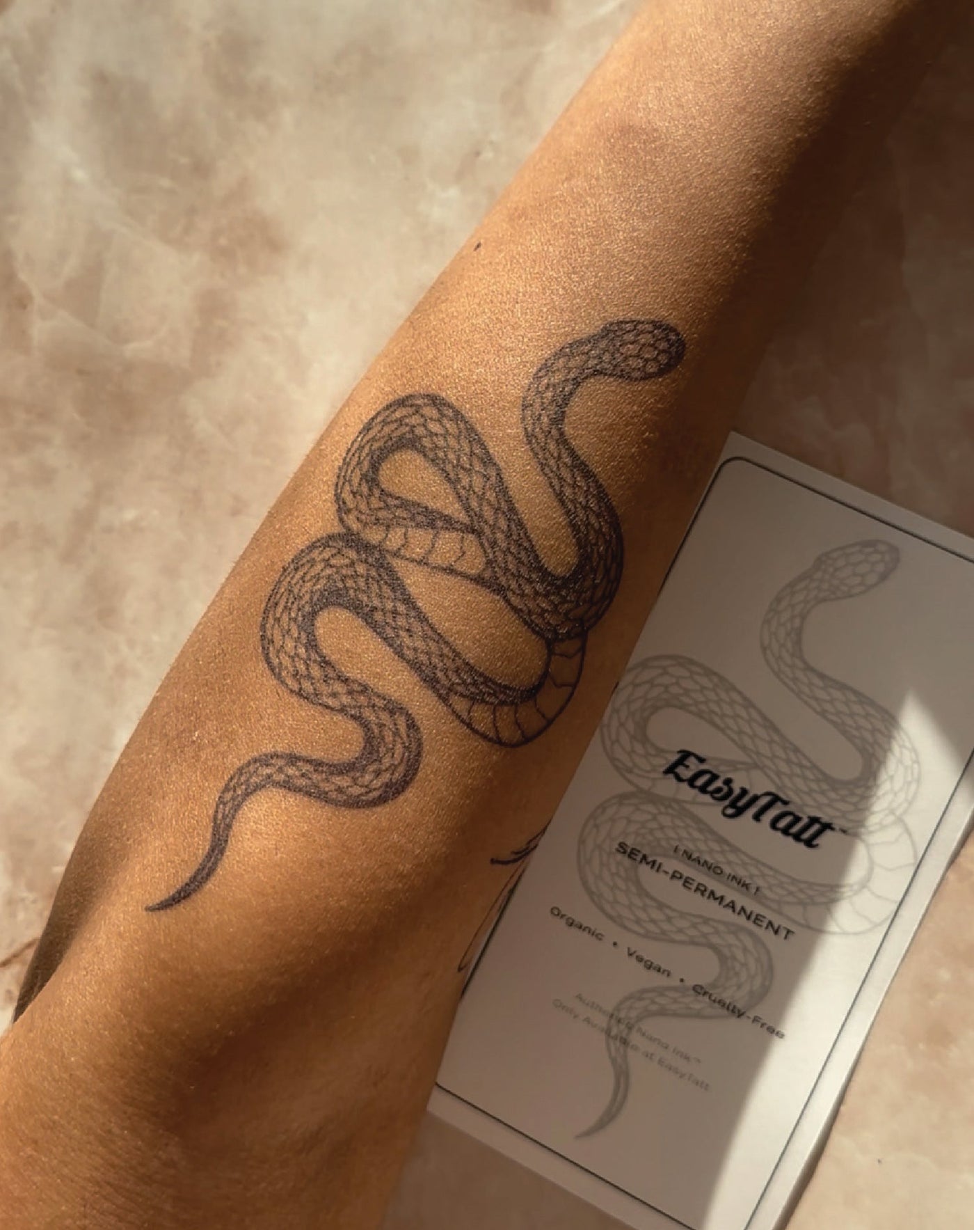 Elegant Snake - Semi-Permanent Tattoo
