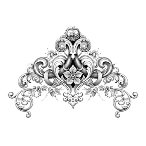 Baroque Filigree Decoration - Temporary Tattoo