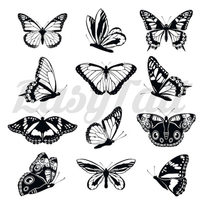 Beautiful Butterflies - Temporary Tattoos