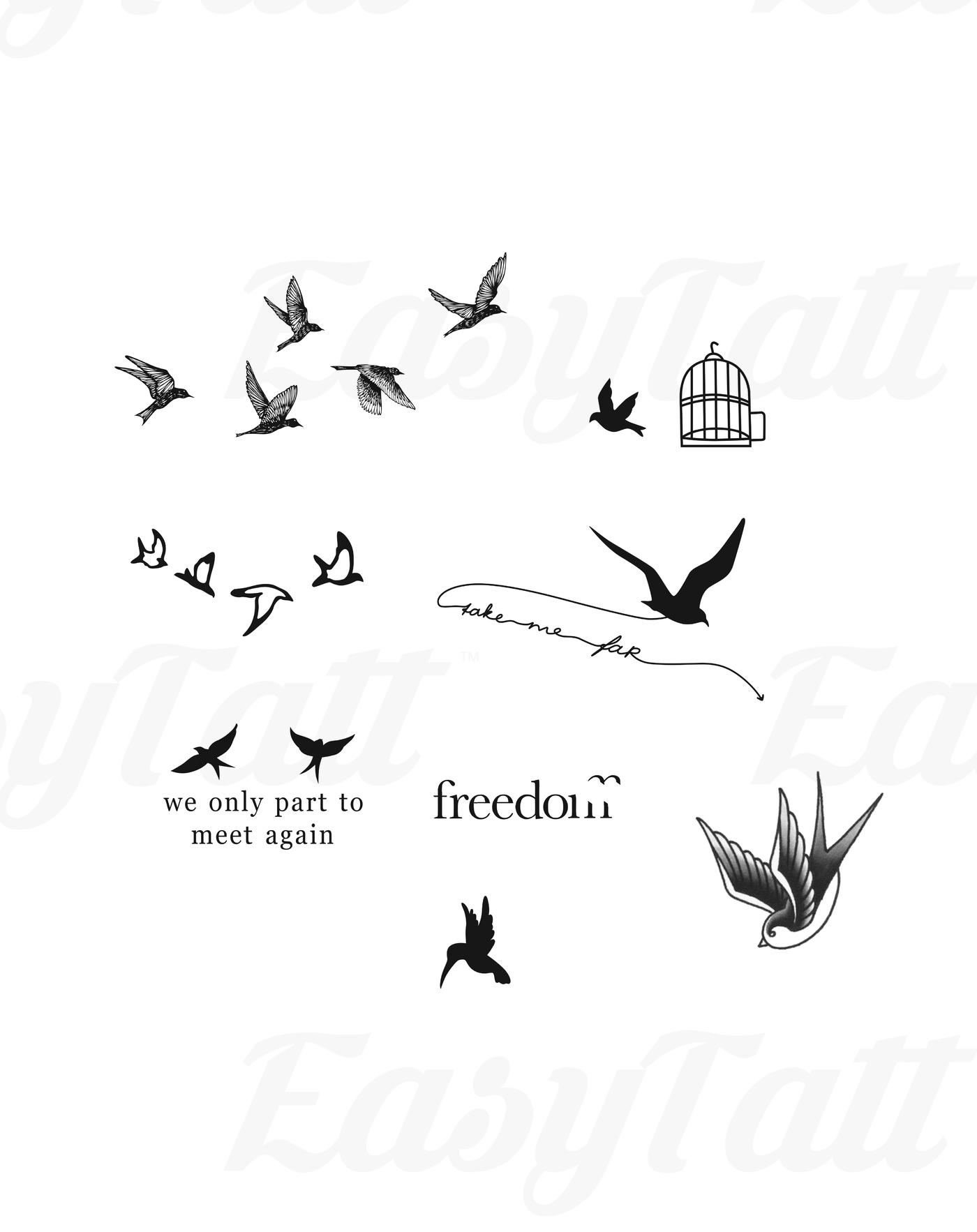 Bird is the Word - Temporary Tattoos