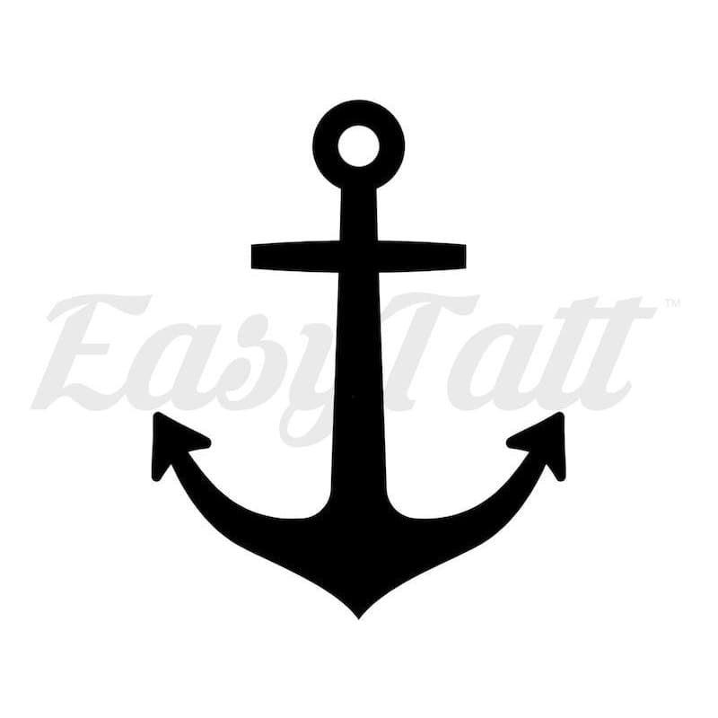 Black Anchor - Temporary Tattoo