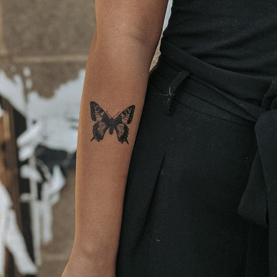 Blackwork Butterfly - Temporary Tattoo