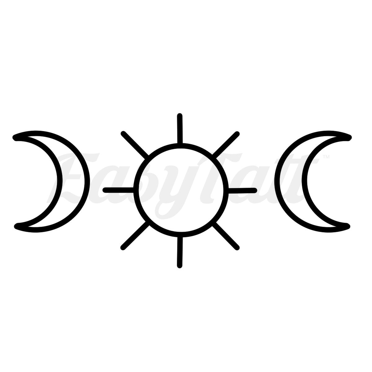 Sun and Moons - Temporary Tattoo