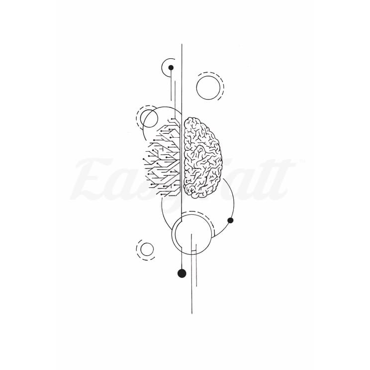 Brain - Temporary Tattoo