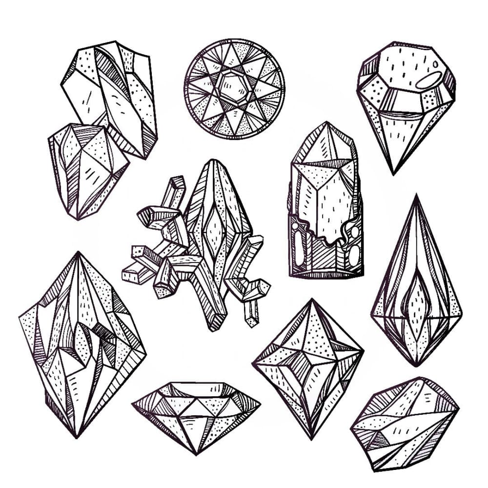 Crystal Set - Temporary Tattoo