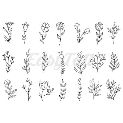 Cute Plants - Temporary Tattoo