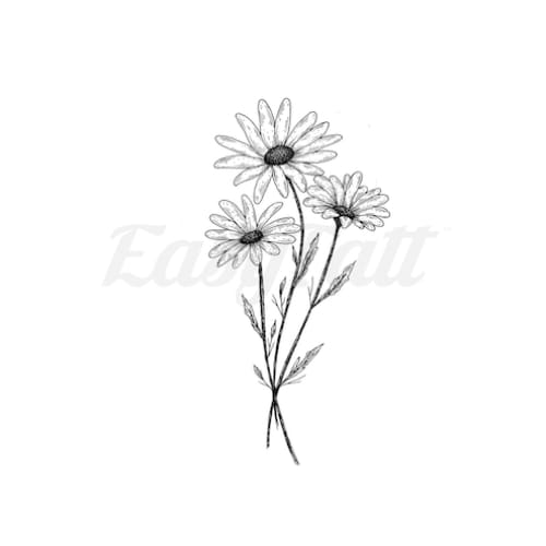 Daisies temporary tattoo